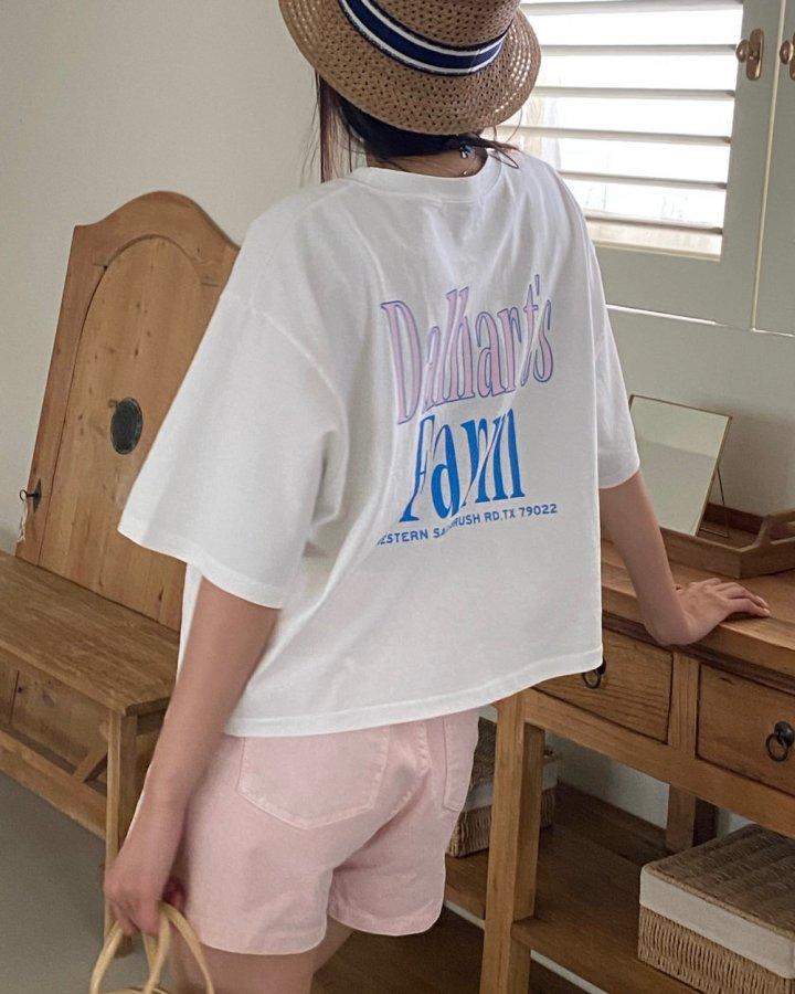 Diana - Korean Women Fashion - #momslook - Moon Heart Tee