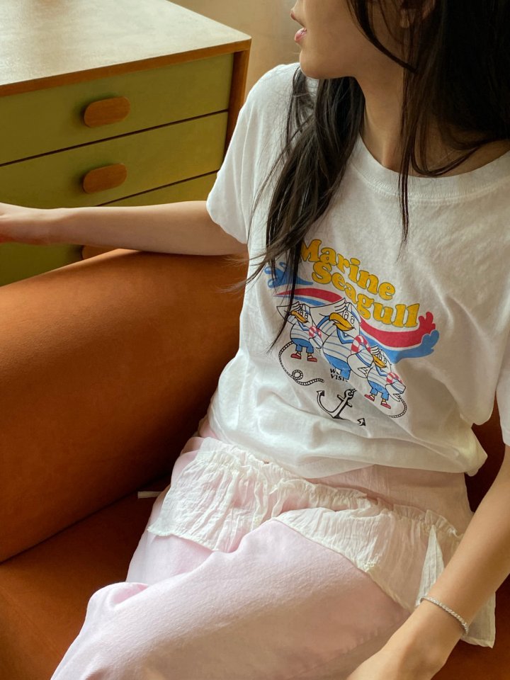 Diana - Korean Women Fashion - #momslook - Marine Tee