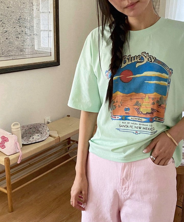 Diana - Korean Women Fashion - #pursuepretty - Sky Tee - 8