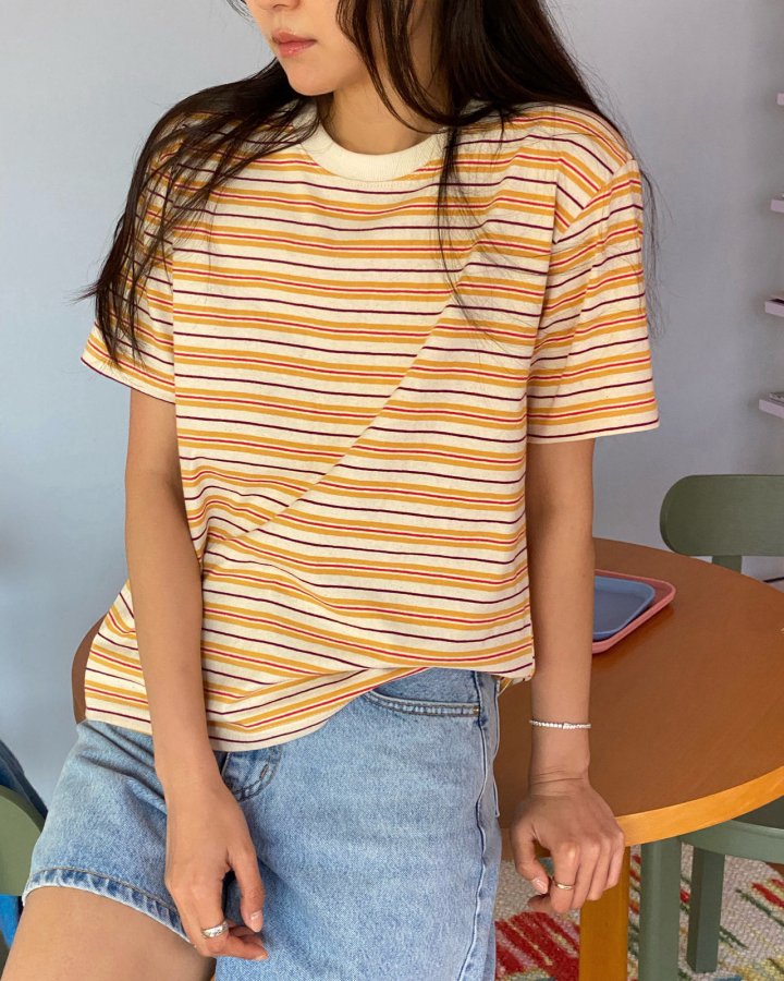 Diana - Korean Women Fashion - #pursuepretty - Mellow Stripe Tee - 7
