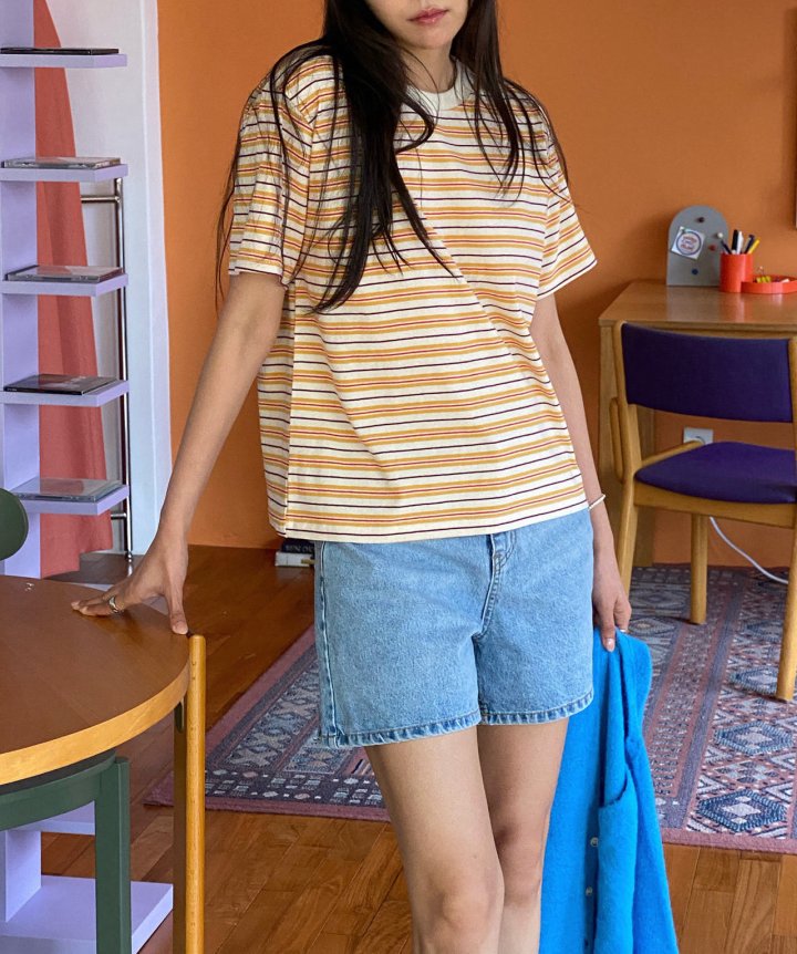 Diana - Korean Women Fashion - #restrostyle - Mellow Stripe Tee - 8