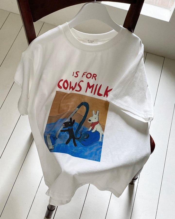 Diana - Korean Women Fashion - #restrostyle - Cow Tee