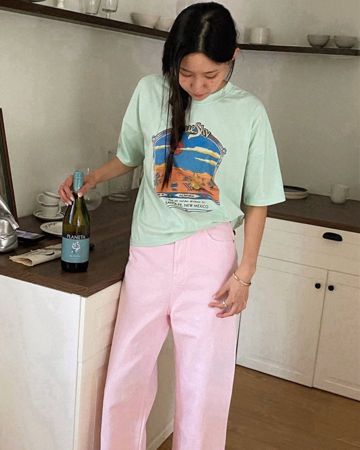 Diana - Korean Women Fashion - #romanticstyle - Sky Tee - 10