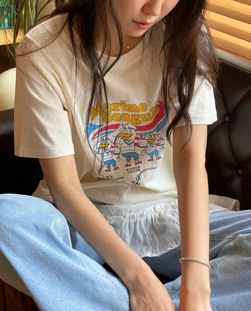 Diana - Korean Women Fashion - #romanticstyle - Marine Tee - 11