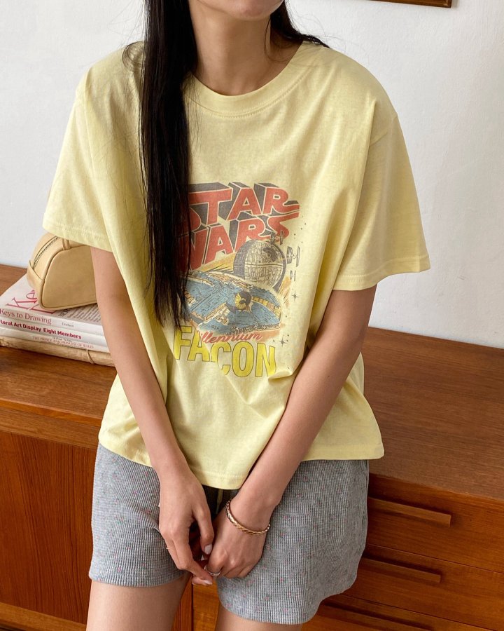 Diana - Korean Women Fashion - #romanticstyle - Star Tee - 9