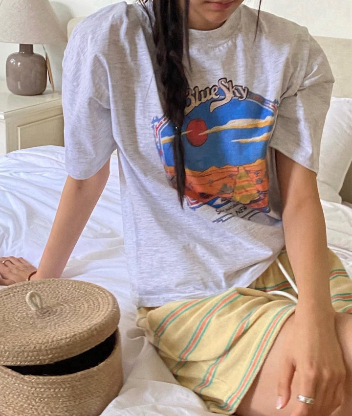 Diana - Korean Women Fashion - #shopsmall - Sky Tee - 11