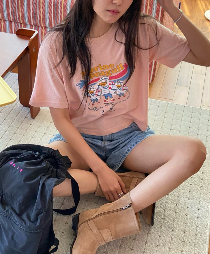 Diana - Korean Women Fashion - #vintageinspired - Marine Tee - 7