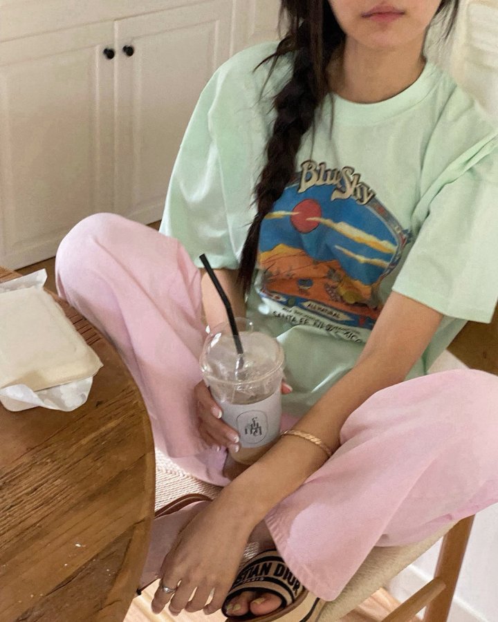 Diana - Korean Women Fashion - #vintagekidsstyle - Sky Tee - 7