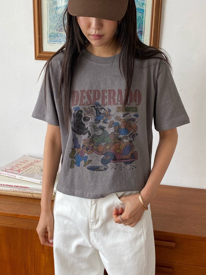 Diana - Korean Women Fashion - #womensfashion - Cartoon Tee - 2
