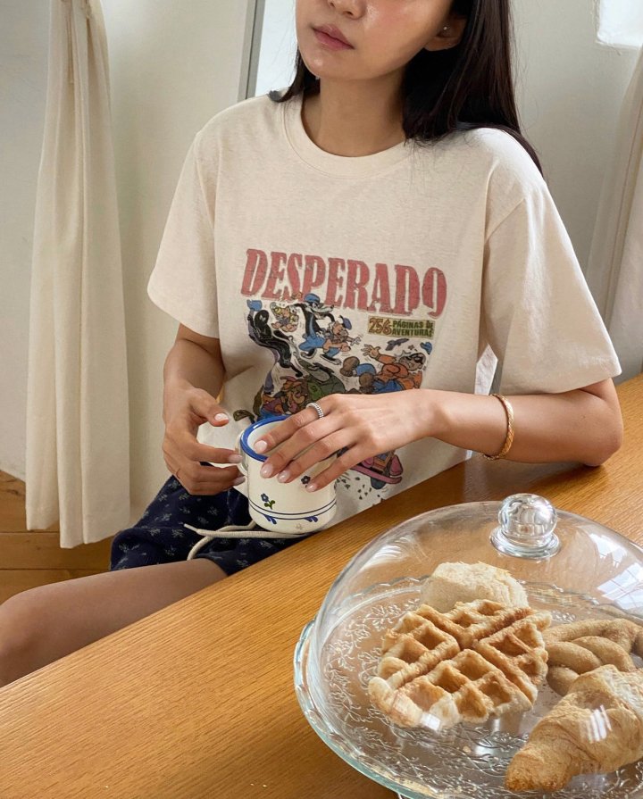 Diana - Korean Women Fashion - #womensfashion - Cartoon Tee - 8