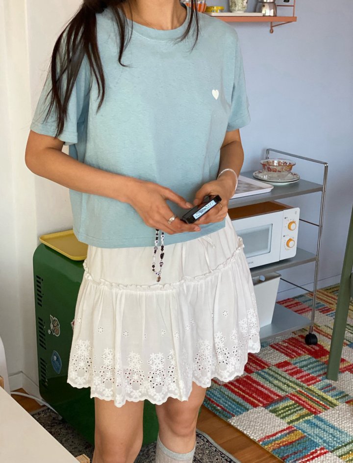 Diana - Korean Women Fashion - #momslook - Heart Tee - 4