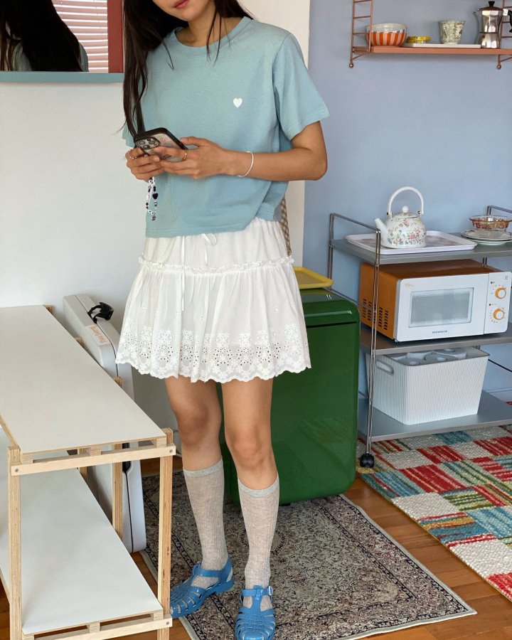 Diana - Korean Women Fashion - #womensfashion - Heart Tee - 6