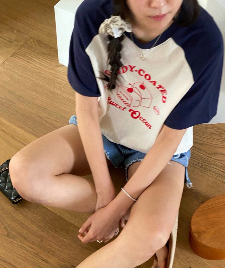 Diana - Korean Women Fashion - #womensfashion - Cake Raglan Tee - 2
