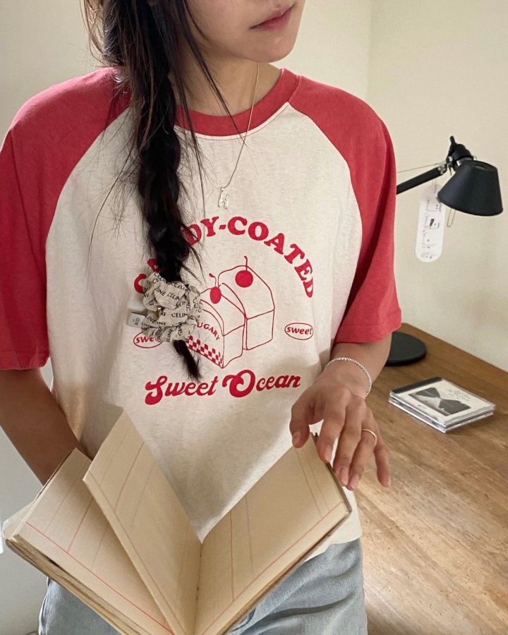 Diana - Korean Women Fashion - #womensfashion - Cake Raglan Tee - 8