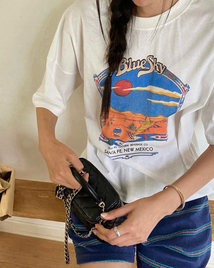 Diana - Korean Women Fashion - #womensfashion - Sky Tee