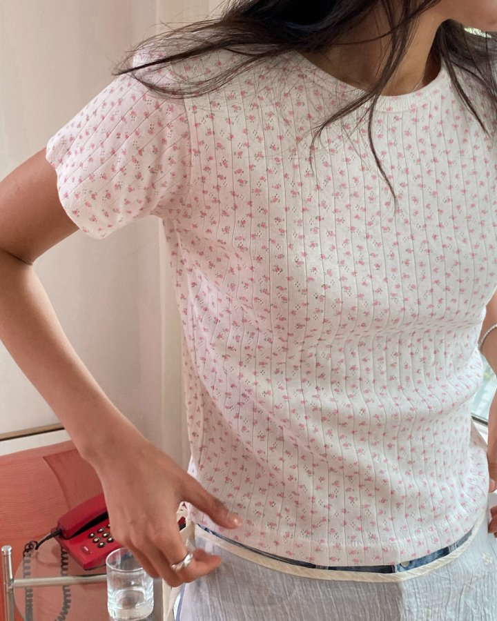 Diana - Korean Women Fashion - #womensfashion - Rose Tee - 3