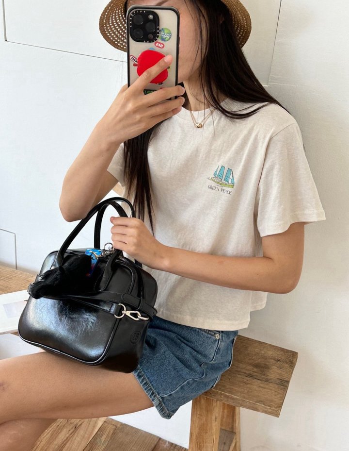 Diana - Korean Women Fashion - #womensfashion - Fish Crop Tee - 6
