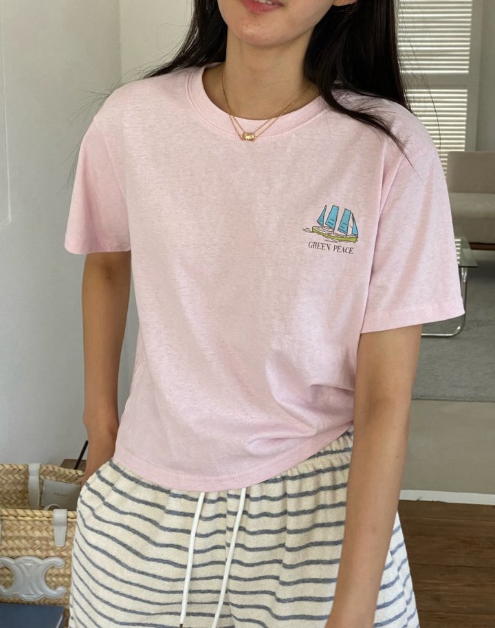 Diana - Korean Women Fashion - #womensfashion - Fish Crop Tee - 8
