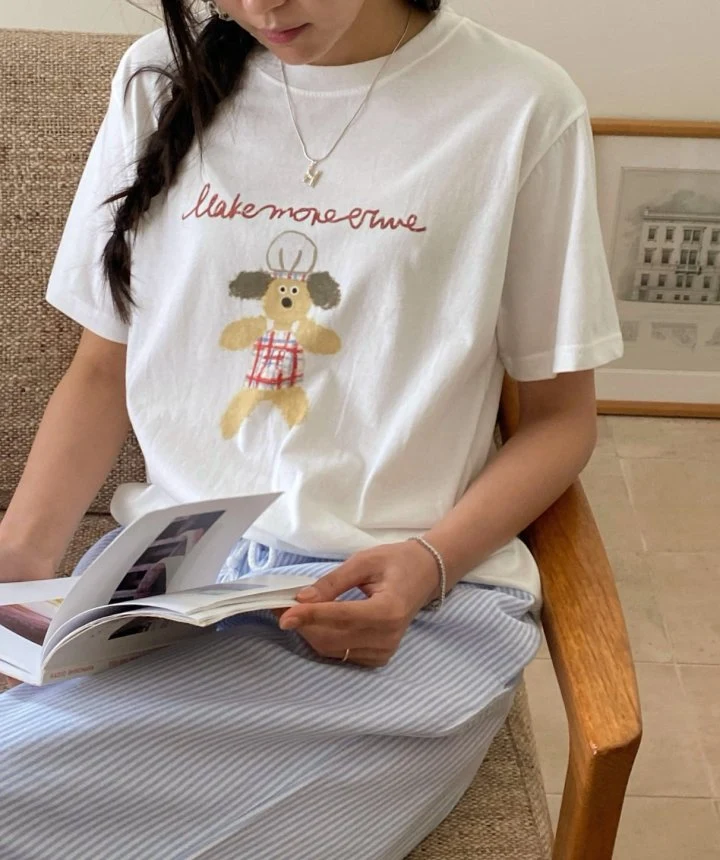 Diana - Korean Women Fashion - #momslook - Cooking Tee - 4