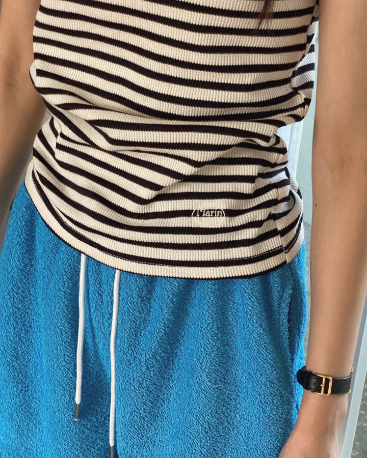 Diana - Korean Women Fashion - #womensfashion - Waffle Sleeveless Tee - 5