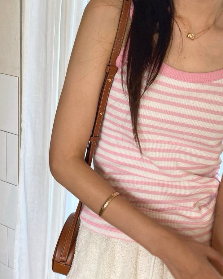 Diana - Korean Women Fashion - #womensfashion - Waffle Sleeveless Tee - 7