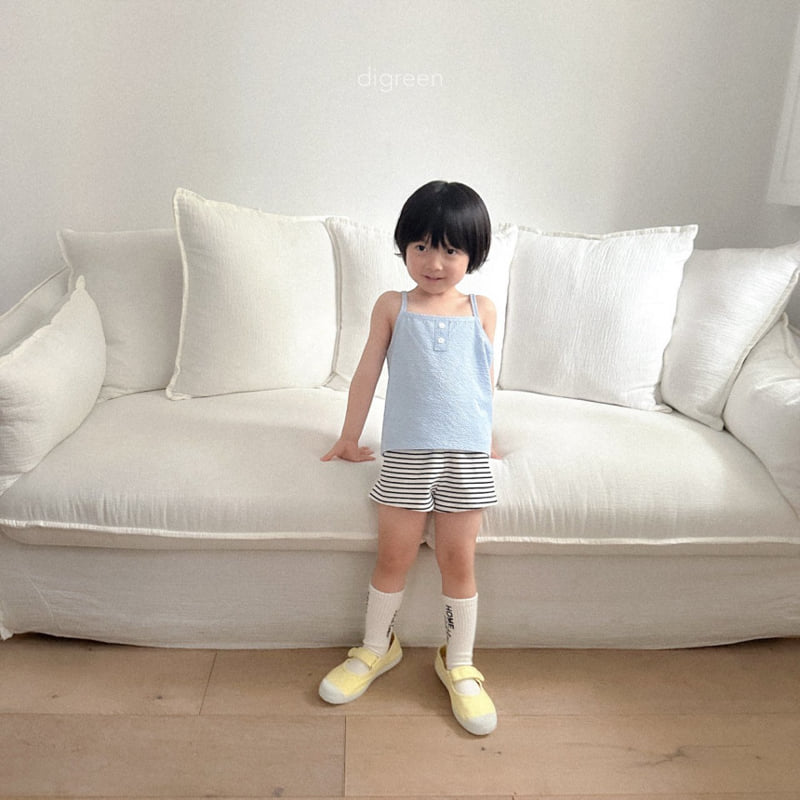 Digreen - Korean Children Fashion - #Kfashion4kids - Multi Stripe Short Leggings - 10
