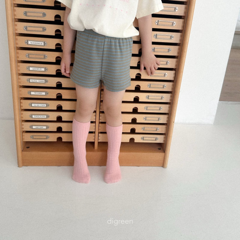 Digreen - Korean Children Fashion - #discoveringself - Multi Stripe Short Leggings - 5