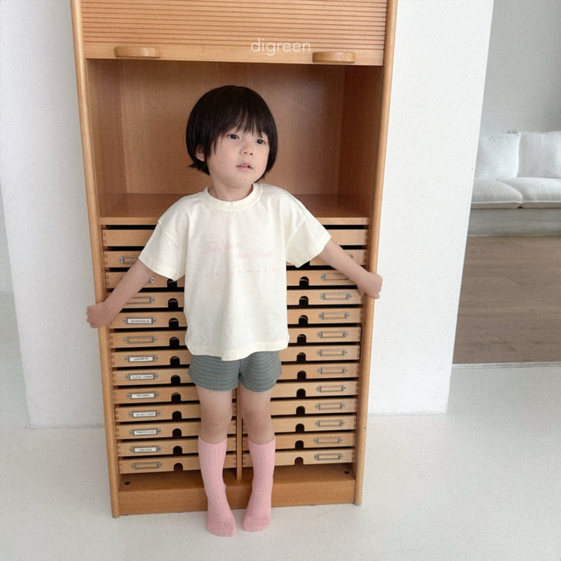 Digreen - Korean Children Fashion - #fashionkids - Multi Stripe Short Leggings - 6
