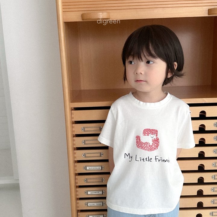 Digreen - Korean Children Fashion - #kidsshorts - Little Friend Tee - 10