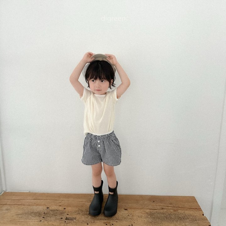 Digreen - Korean Children Fashion - #kidsshorts - Momo Check Pants - 8