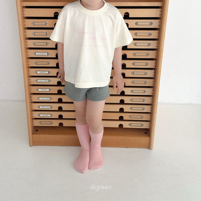 Digreen - Korean Children Fashion - #kidsshorts - Multi Stripe Short Leggings - 7