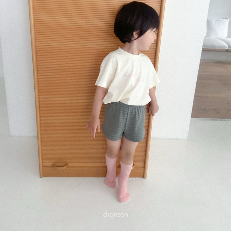 Digreen - Korean Children Fashion - #kidzfashiontrend - Multi Stripe Short Leggings - 9