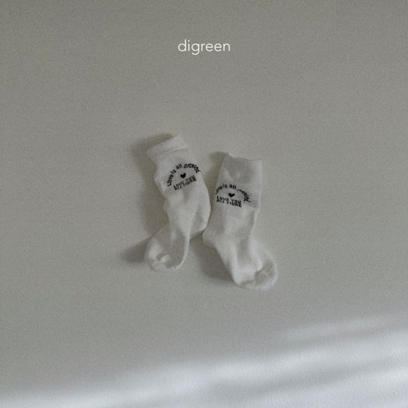 Digreen - Korean Children Fashion - #todddlerfashion - Dgreen Love Socks (Set of 3) - 7