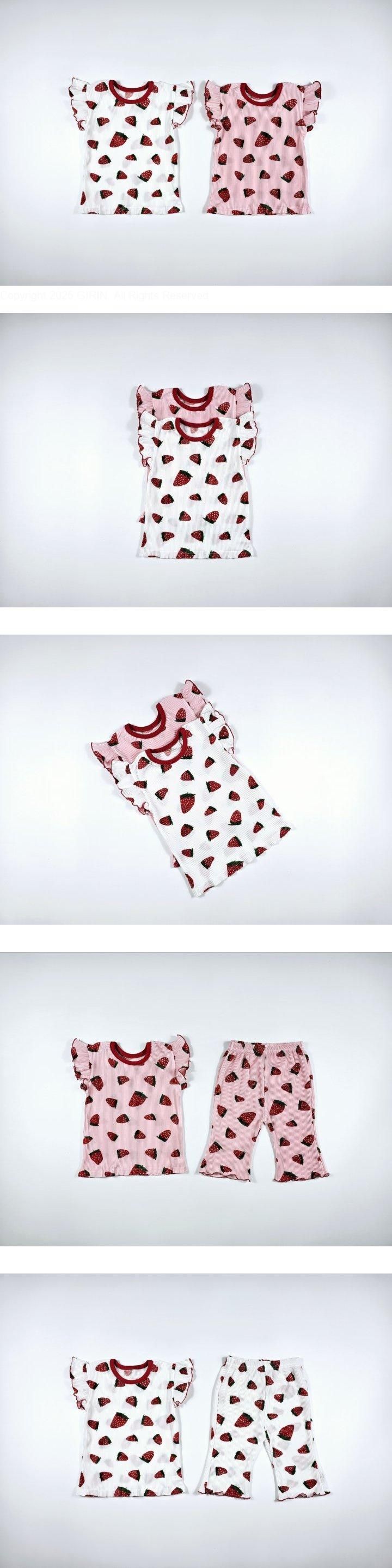 Dolphin - Korean Children Fashion - #designkidswear - Strawberry Pleats Tee