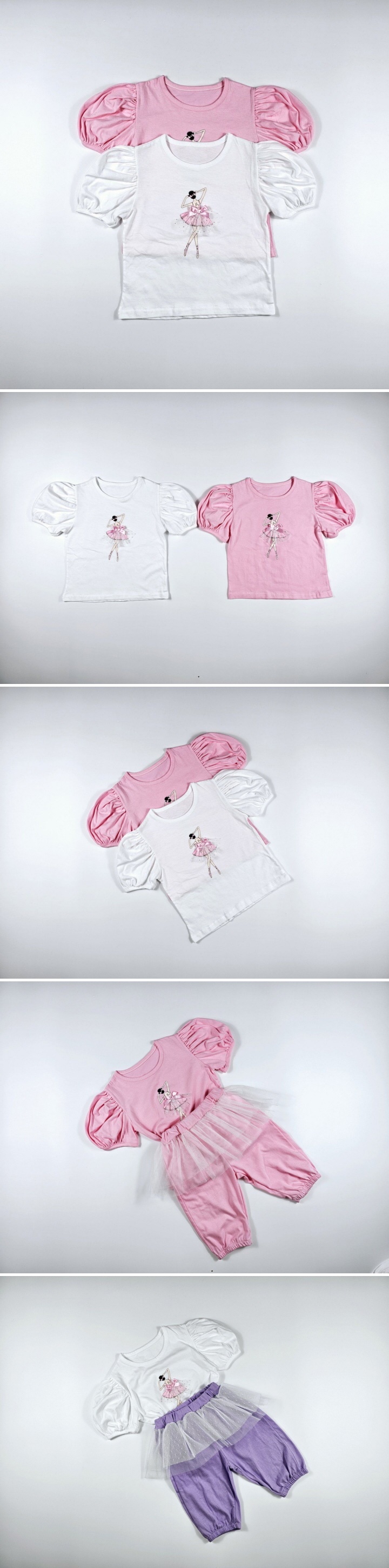 Dolphin - Korean Children Fashion - #prettylittlegirls - Ballet Girl Balloon Tee