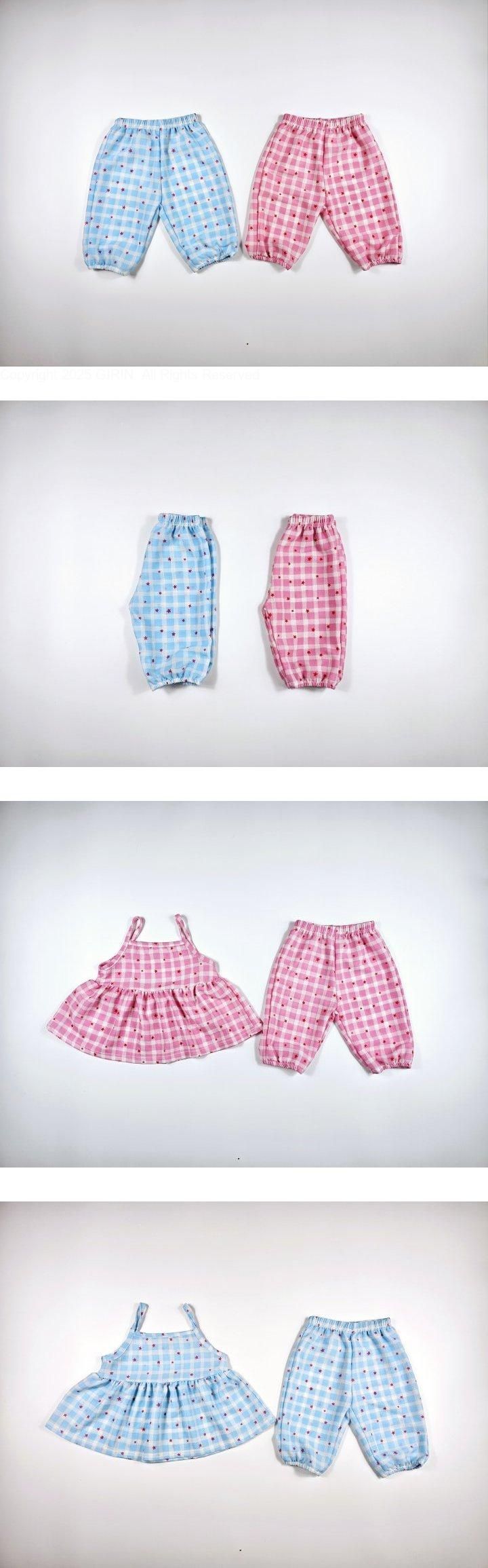Dolphin - Korean Children Fashion - #stylishchildhood - Check Star Pants