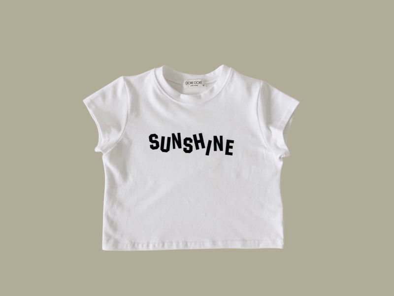 Dore Dore - Korean Children Fashion - #childrensboutique - Sunshine Cap Crop Tee - 3