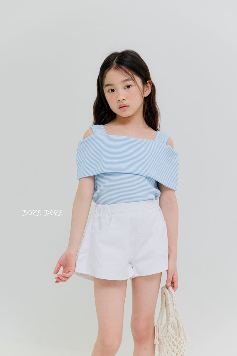 Dore Dore - Korean Children Fashion - #discoveringself - Striped Off-Shoulder Tee - 11