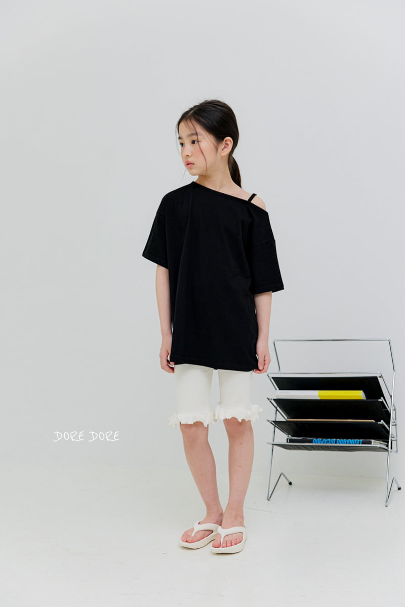 Dore Dore - Korean Children Fashion - #fashionkids - Unbalanced Off-Shoulder Tee - 12