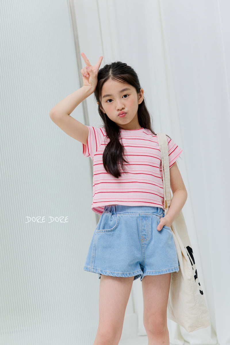 Dore Dore - Korean Children Fashion - #kidsshorts - Cotton Candy Crop Tee - 11