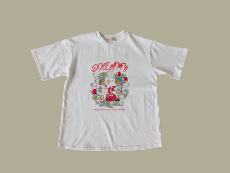Dore Dore - Korean Children Fashion - #kidsshorts - Girl Digital Print Tee - 5