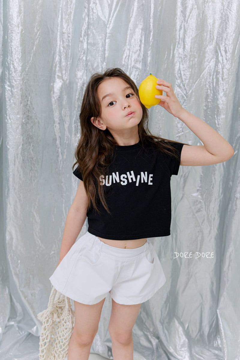 Dore Dore - Korean Children Fashion - #kidsstore - Sunshine Cap Crop Tee - 8