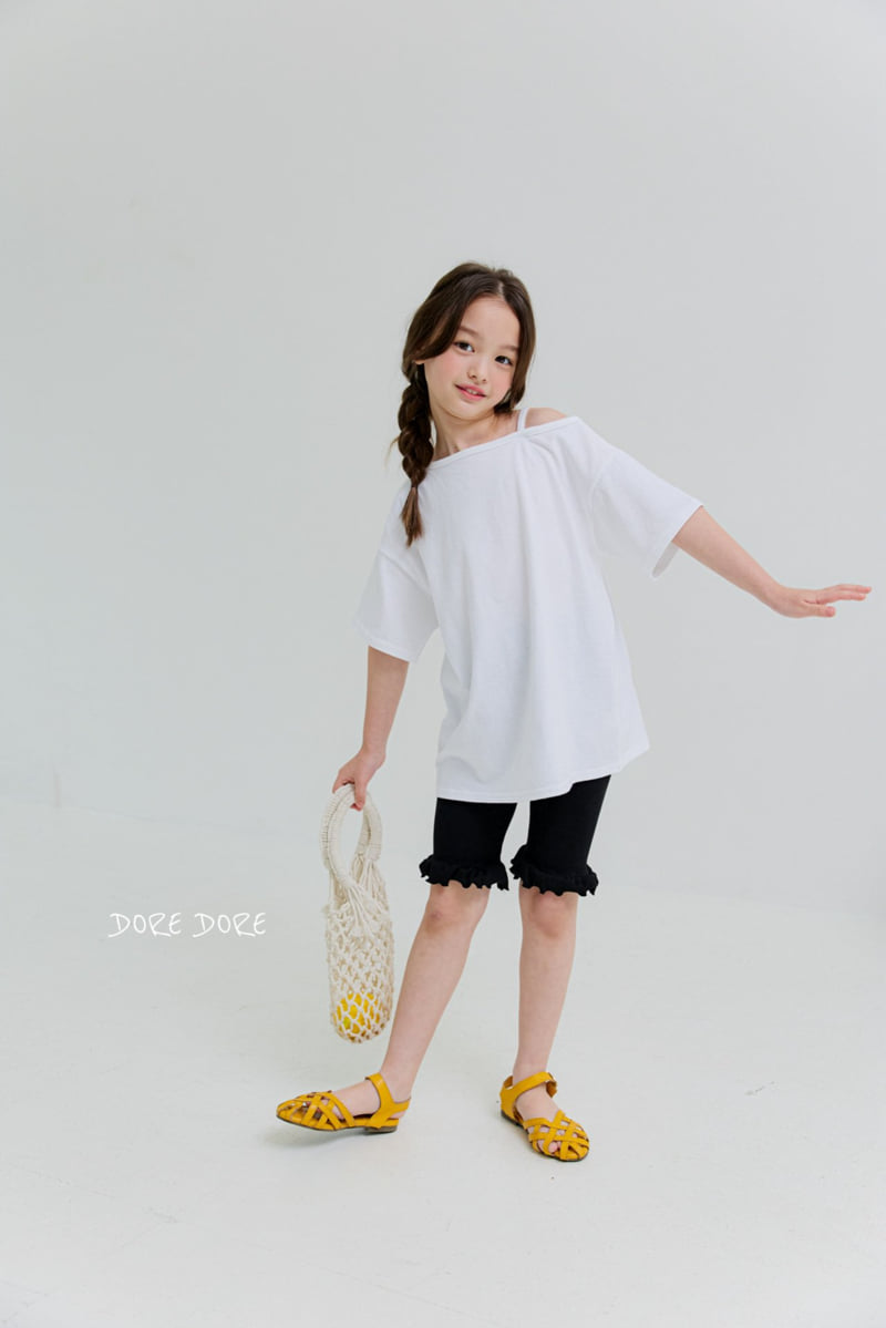 Dore Dore - Korean Children Fashion - #kidzfashiontrend - Unbalanced Off-Shoulder Tee