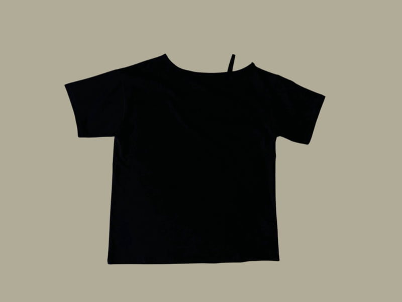 Dore Dore - Korean Children Fashion - #minifashionista - Unbalanced Off-Shoulder Tee - 5