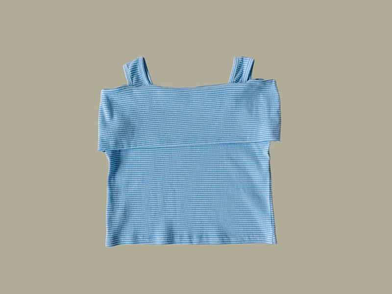 Dore Dore - Korean Children Fashion - #minifashionista - Striped Off-Shoulder Tee - 4