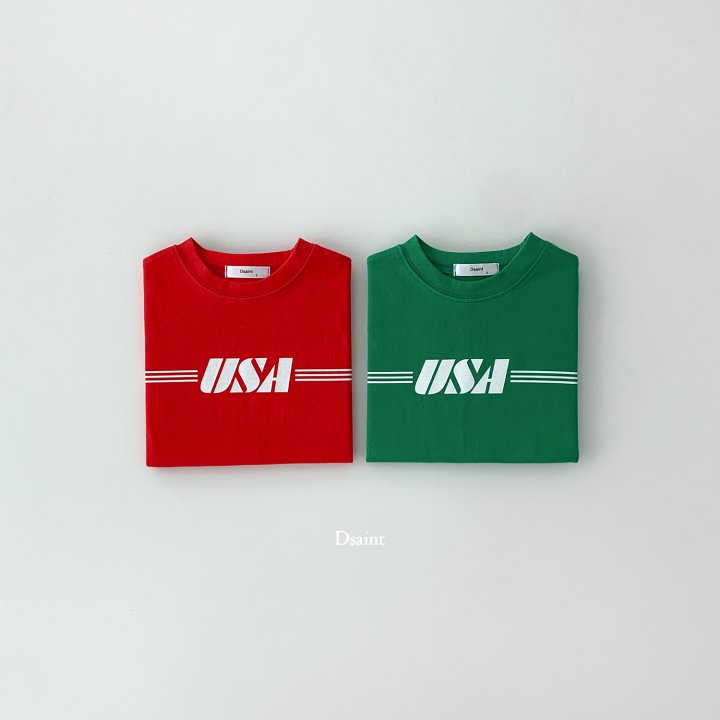 Dsaint - Korean Children Fashion - #Kfashion4kids - Line USA Tee