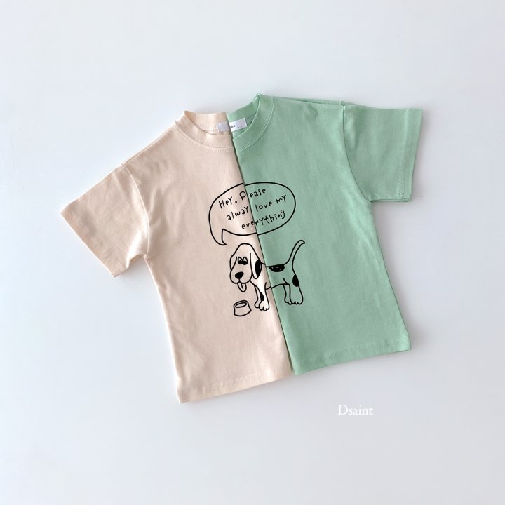 Dsaint - Korean Children Fashion - #Kfashion4kids - Check Puppy Tee
