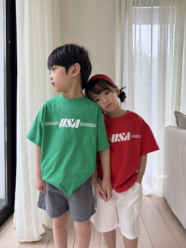Dsaint - Korean Children Fashion - #childofig - Line USA Tee - 9