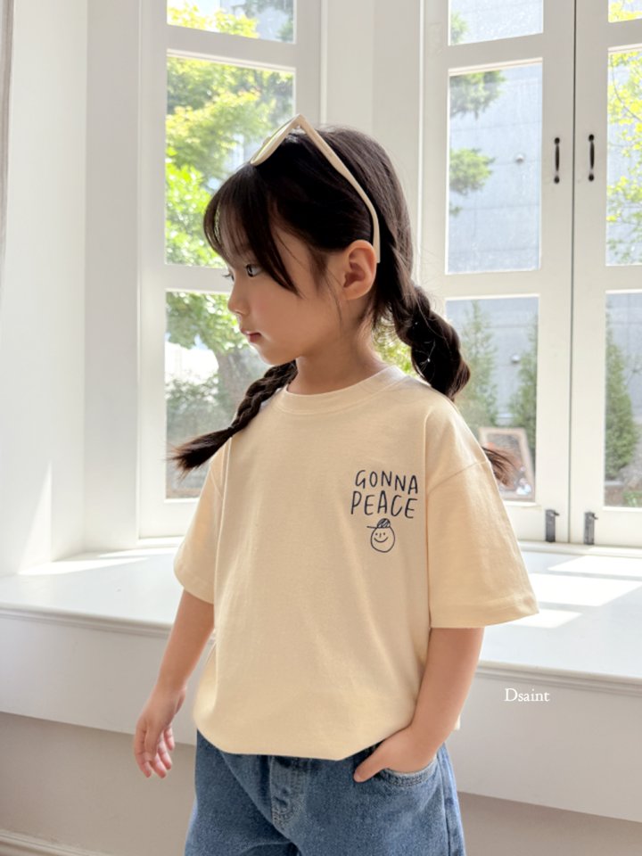Dsaint - Korean Children Fashion - #childofig - Peace Short Sleeve Tee - 8