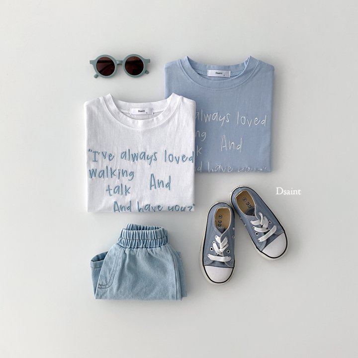 Dsaint - Korean Children Fashion - #childofig - Always Embroidery Tee - 6